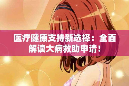 医疗健康支持新选择：全面解读大病救助申请！
