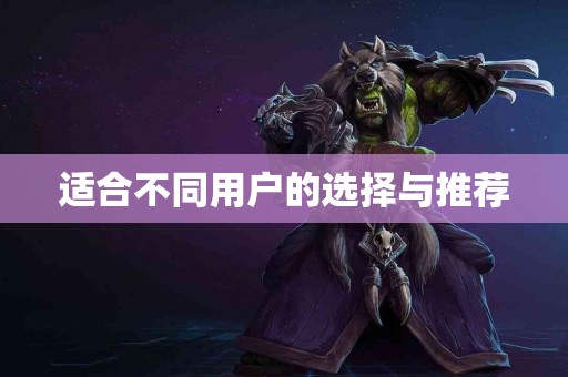 适合不同用户的选择与推荐