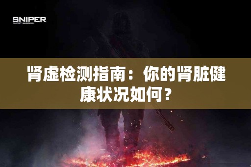 肾虚检测指南：你的肾脏健康状况如何？