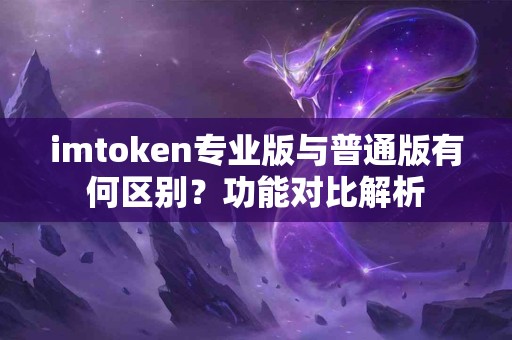 imtoken专业版与普通版有何区别？功能对比解析